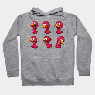 Turkey Faces Hoodie